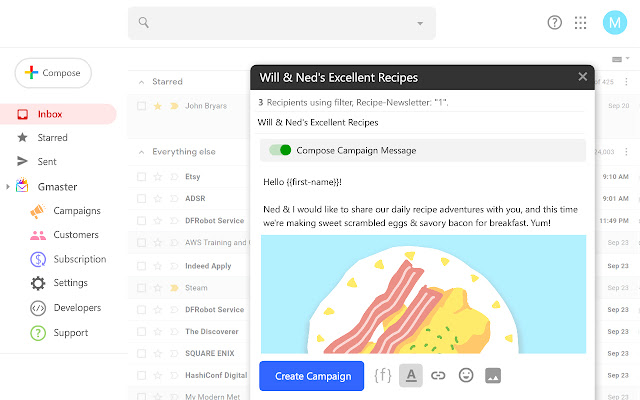 Gmaster  from Chrome web store to be run with OffiDocs Chromium online