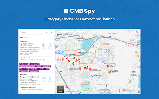 GMB Category Finder for Competitor Listings  from Chrome web store to be run with OffiDocs Chromium online