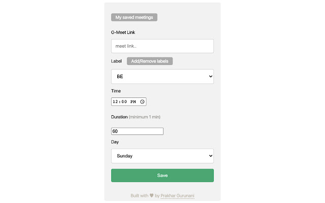 G Meet Auto Join  from Chrome web store to be run with OffiDocs Chromium online