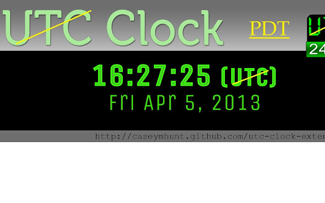 GMT/PDT Clock  from Chrome web store to be run with OffiDocs Chromium online