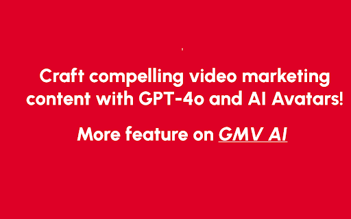 GMV AI:Convert Any URL to Video with AI  from Chrome web store to be run with OffiDocs Chromium online