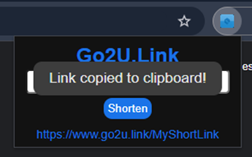 Go2U Link Shortener  from Chrome web store to be run with OffiDocs Chromium online