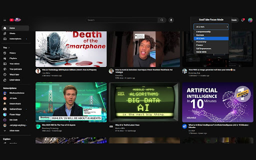 GoalTube  from Chrome web store to be run with OffiDocs Chromium online