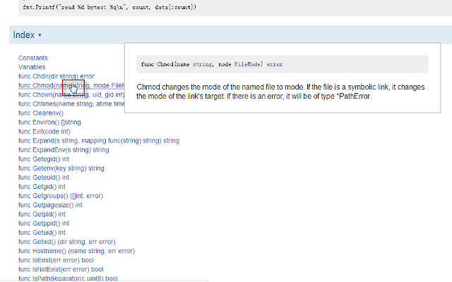 Go Doc Tooltip  from Chrome web store to be run with OffiDocs Chromium online