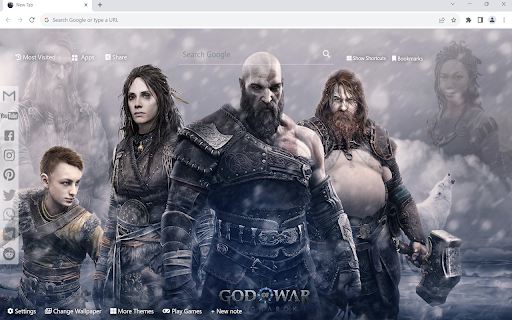 God of War Ragnarok Wallpaper  from Chrome web store to be run with OffiDocs Chromium online