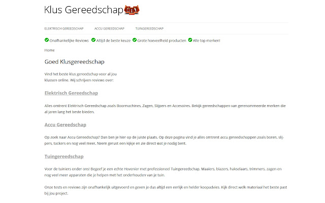 Goed Klusgereedschap Website  from Chrome web store to be run with OffiDocs Chromium online