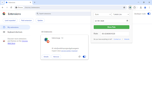 GoExchange  from Chrome web store to be run with OffiDocs Chromium online