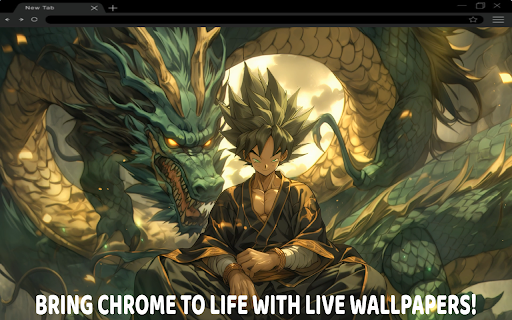 Goku and Dragon Live Wallpaper  from Chrome web store to be run with OffiDocs Chromium online