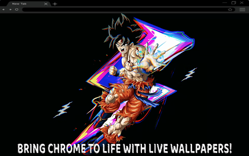 Goku Glitch Style Live Wallpaper  from Chrome web store to be run with OffiDocs Chromium online