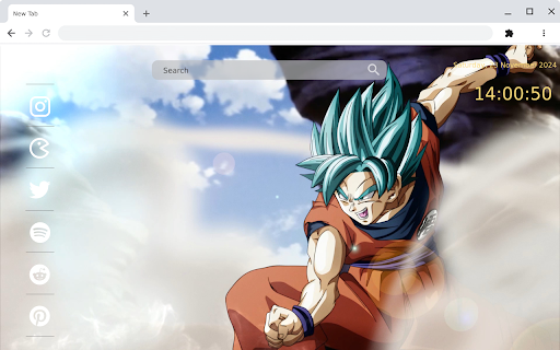 Goku Super Saiyan blue live wallpaper  from Chrome web store to be run with OffiDocs Chromium online