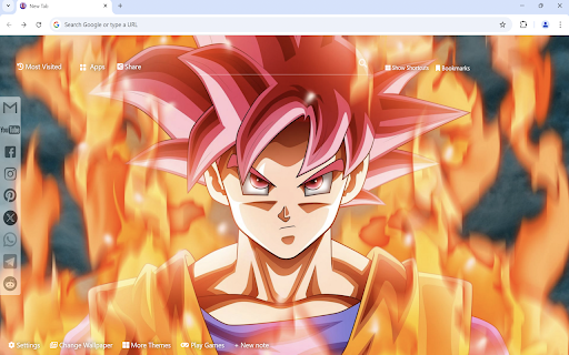 Goku Wallpaper uit de Chrome-webwinkel voor gebruik met OffiDocs Chromium online