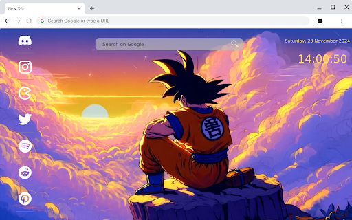 Goku Watching Sunset Dragon Ball  from Chrome web store to be run with OffiDocs Chromium online