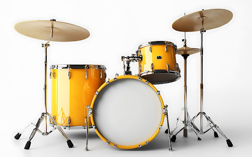 Golden drum set  from Chrome web store to be run with OffiDocs Chromium online