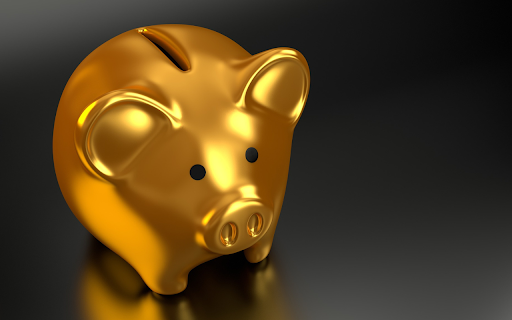 Golden piggy bank  from Chrome web store to be run with OffiDocs Chromium online