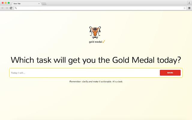 Gold Medal, focus on your #1 task of today  from Chrome web store to be run with OffiDocs Chromium online