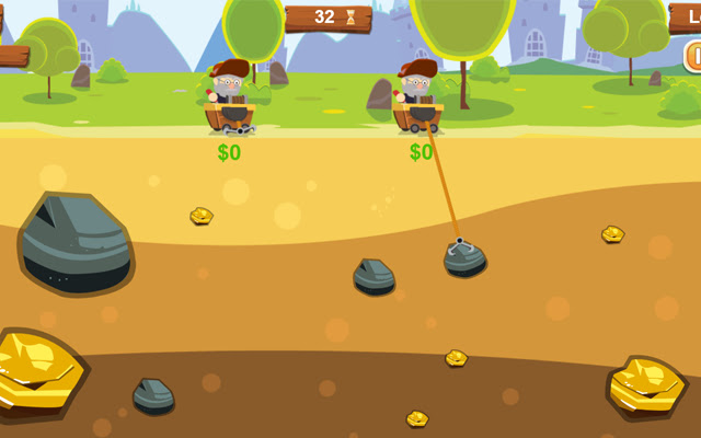 Gold Miner Bros Game  from Chrome web store to be run with OffiDocs Chromium online