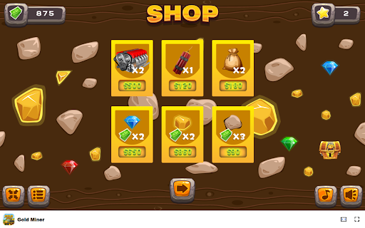 Gold Miner Game in Browser Free  Offline available  from Chrome web store to be run with OffiDocs Chromium online