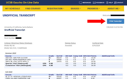 GOLD Transcript Printer  from Chrome web store to be run with OffiDocs Chromium online