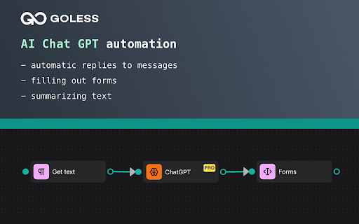 GoLess: Browser Automation and Web Scraping  from Chrome web store to be run with OffiDocs Chromium online
