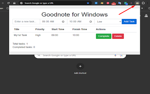 GoodNote for Windows  from Chrome web store to be run with OffiDocs Chromium online