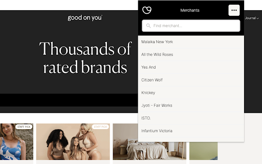 Good On You Affiliate Link Generator  from Chrome web store to be run with OffiDocs Chromium online