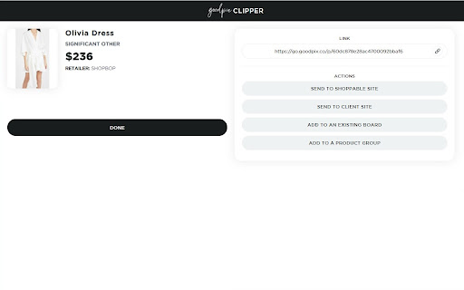 GoodPix Shopping Clipper  from Chrome web store to be run with OffiDocs Chromium online