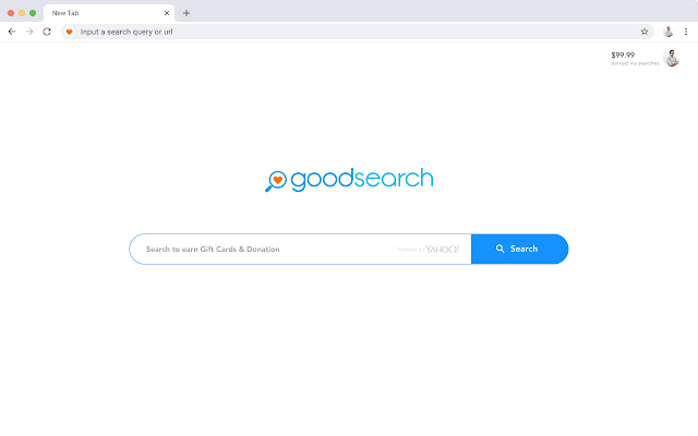 Goodsearch Search  earn money for charity  from Chrome web store to be run with OffiDocs Chromium online