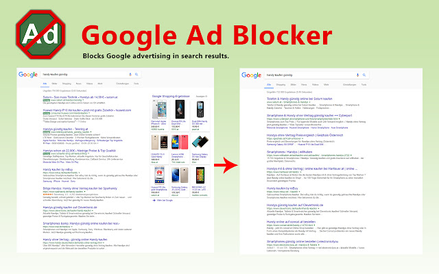 Google Ad Blocker dal Chrome Web Store può essere eseguito con OffiDocs Chromium online