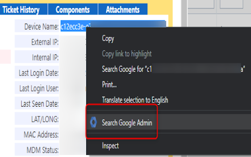Google Admin Device Search  from Chrome web store to be run with OffiDocs Chromium online