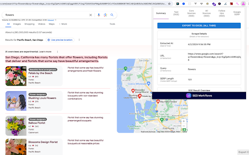 Google AI Overviews (Search Generative Experience) SERP Extractor  from Chrome web store to be run with OffiDocs Chromium online