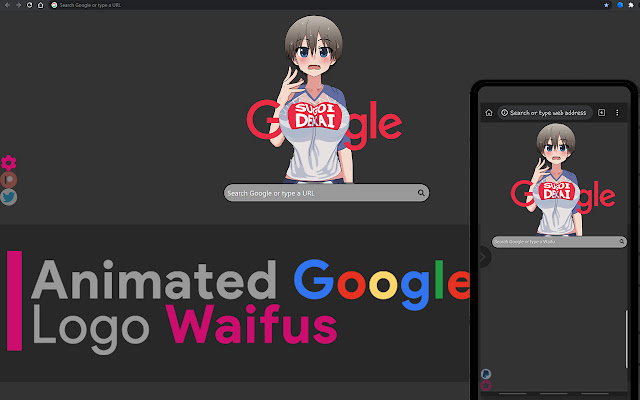 Google Anime Waifus  from Chrome web store to be run with OffiDocs Chromium online