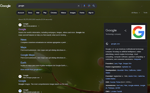 Google Background from ArtStation  from Chrome web store to be run with OffiDocs Chromium online