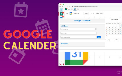 Google Calendar For PC,Windows  Mac(Safe Use)  from Chrome web store to be run with OffiDocs Chromium online