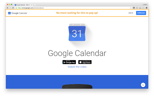 Perbaikan Penundaan Masuk Kalender Google dari toko web Chrome untuk dijalankan dengan OffiDocs Chromium online