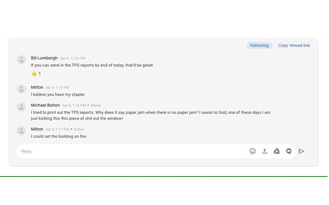 Google Chat thread links  quote reply  from Chrome web store to be run with OffiDocs Chromium online
