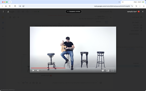 Google Chat Video Fixer for Netfree Users  from Chrome web store to be run with OffiDocs Chromium online
