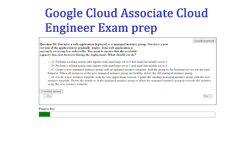 Google Cloud Associate Cloud Engineer Examprep plugin  from Chrome web store to be run with OffiDocs Chromium online