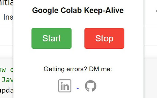 Google Colab Keep Alive  from Chrome web store to be run with OffiDocs Chromium online