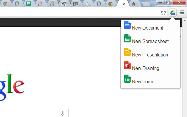 Google Docs Quick Create  from Chrome web store to be run with OffiDocs Chromium online