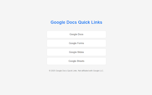 Google Docs Quick Links  from Chrome web store to be run with OffiDocs Chromium online
