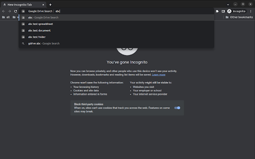 Google Drive Quick Search  from Chrome web store to be run with OffiDocs Chromium online