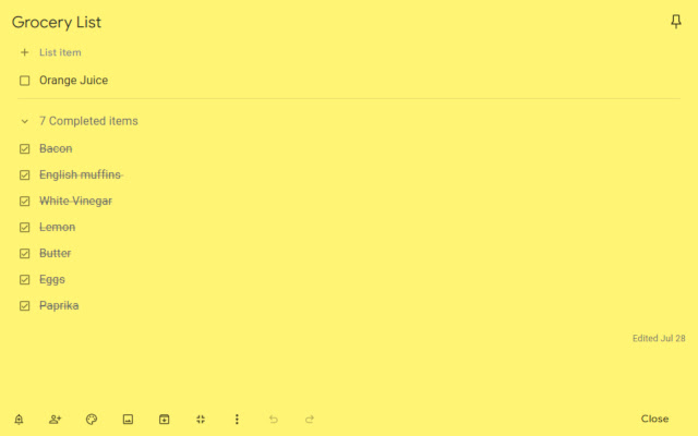 Google Keep Full Screen Edit  from Chrome web store to be run with OffiDocs Chromium online