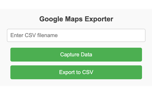 Google Maps Business Exporter  from Chrome web store to be run with OffiDocs Chromium online