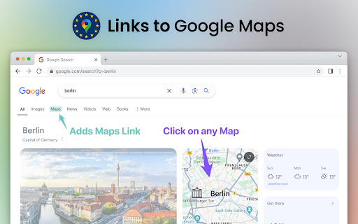 Google Maps Buttons in Google Search  from Chrome web store to be run with OffiDocs Chromium online