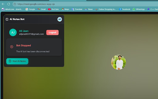 Google Meet AI Notestaker  from Chrome web store to be run with OffiDocs Chromium online