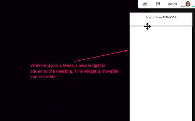 Google Meet Auto Meeting Notes  from Chrome web store to be run with OffiDocs Chromium online