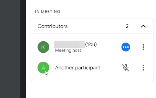 Google Meet Participant Tracker  from Chrome web store to be run with OffiDocs Chromium online