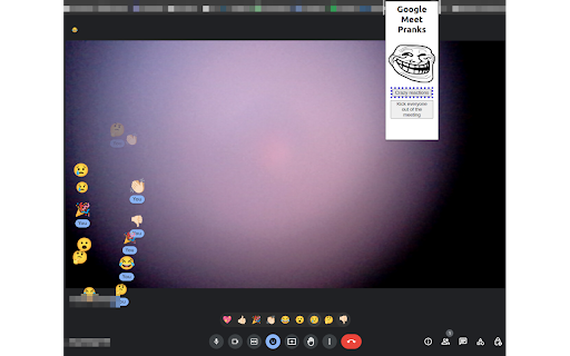 Google Meet Pranks  from Chrome web store to be run with OffiDocs Chromium online