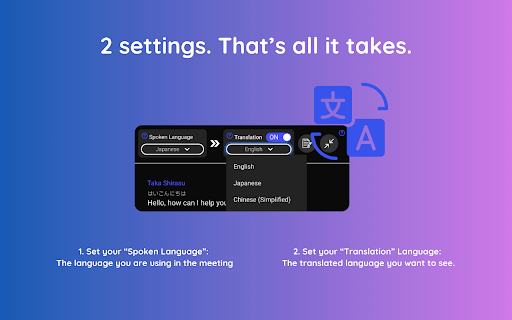 Google Meet Translation and AI Note Taker  from Chrome web store to be run with OffiDocs Chromium online