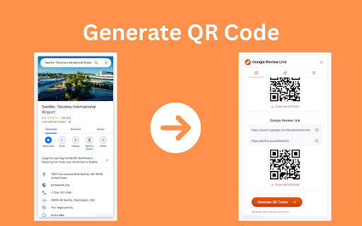 Google Review Link  QR Code Generator for Business Profiles  from Chrome web store to be run with OffiDocs Chromium online
